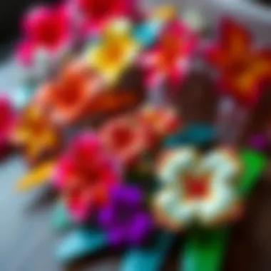 Vibrant Hawaiian Flower Claw Clips Elegant display of Hawaiian flower claw clips showcasing vibrant colors and unique designs