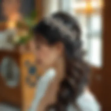 Modern minimalist hair accessory enhancing bridal elegance