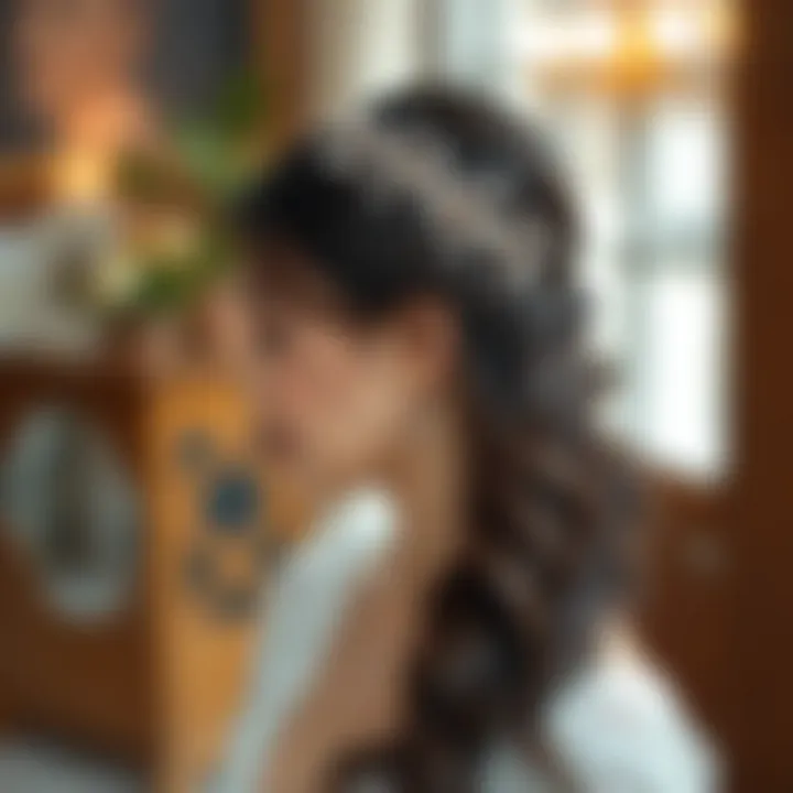 Modern minimalist hair accessory enhancing bridal elegance