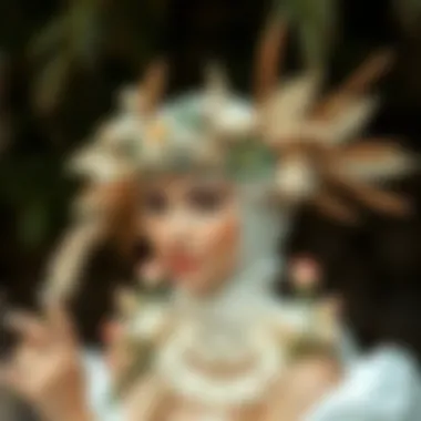 Sustainable wedding headgear crafted from natural materials