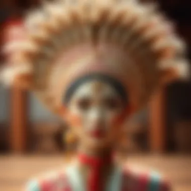 Traditional cultural headdress worn at weddings