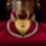 Elegant Heart Lock Collar Elegant heart lock collar displayed on a velvet background