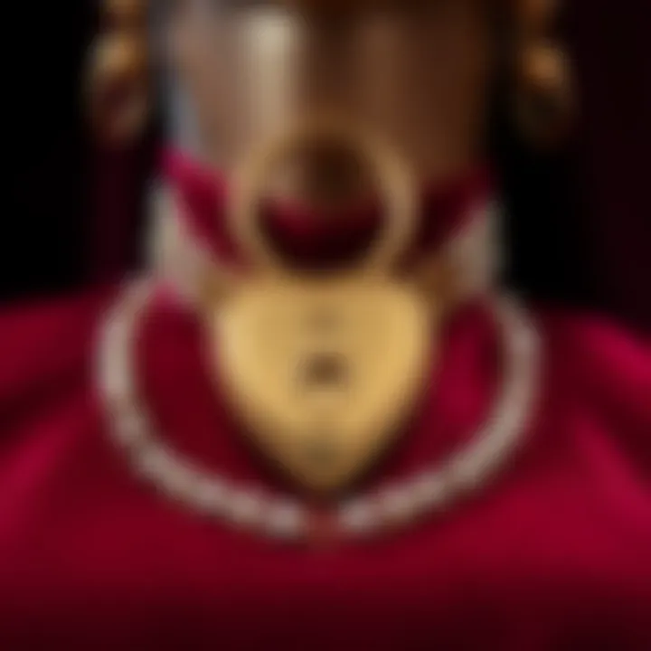 Elegant Heart Lock Collar Elegant heart lock collar displayed on a velvet background