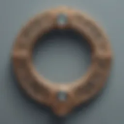 A close-up view of a beautifully crafted hinged septum ring showcasing intricate designs.