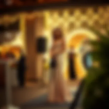 Gala Styling with Long Sequin Dress A fashionable ensemble featuring a long sequin dress styled for a gala event