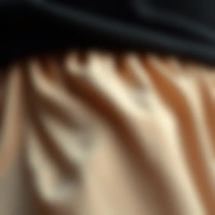 Close-up of maternity skort fabric showcasing texture