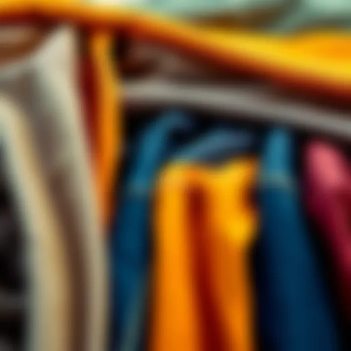 A collection of various fabrics used for casual sets