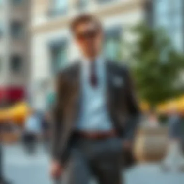 A casual two-piece set styled for a formal occasion