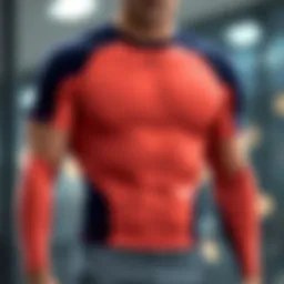 Stylish compression shirt showcasing innovative design elements