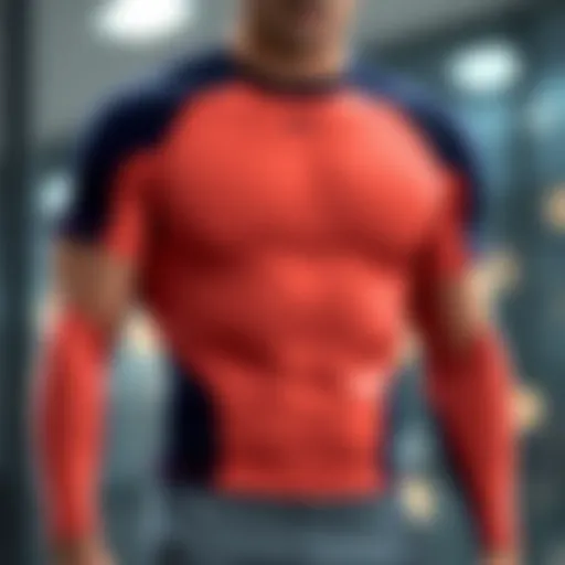 Stylish compression shirt showcasing innovative design elements