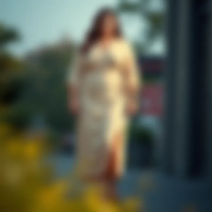 Elegant Solid Color Midi Dress A chic plus-size midi dress with a solid color and elegant silhouette