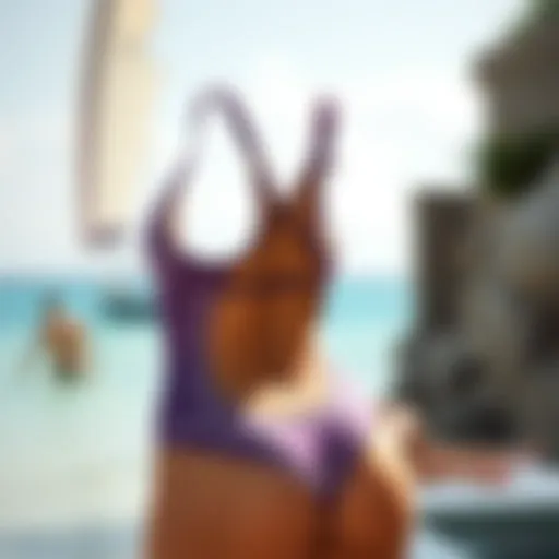 Elegant Open Back Tankini Design Elegant open back tankini showcasing intricate design details