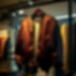 Stylish plus size bomber jacket displayed on a hanger