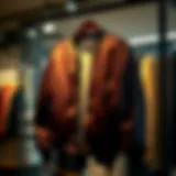 Stylish Plus Size Bomber on Display Stylish plus size bomber jacket displayed on a hanger