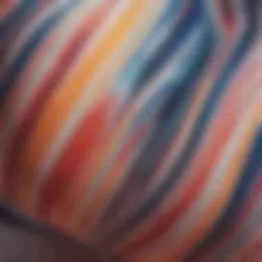 Close-up of fabric patterns in plus size swimsuits