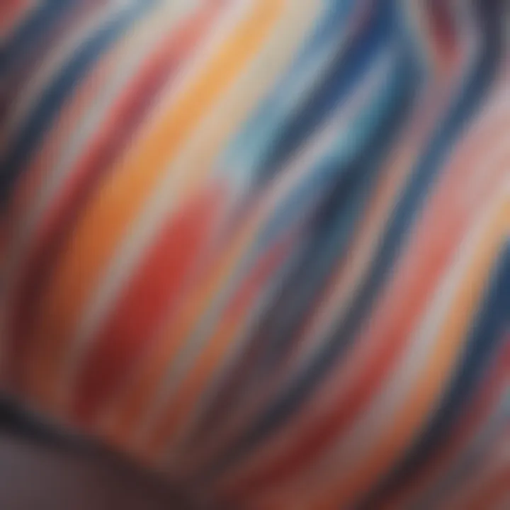 Close-up of fabric patterns in plus size swimsuits