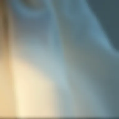 A close-up of sheer fabric showcasing its texture and lightness