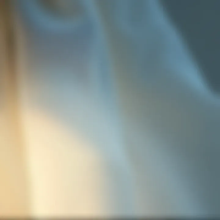 A close-up of sheer fabric showcasing its texture and lightness