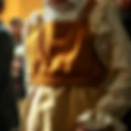 Historical depiction of the tablier apron in traditional settings