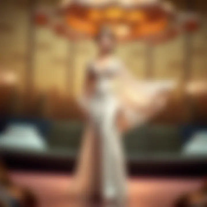 Elegant bridal pantsuit with flowing cape