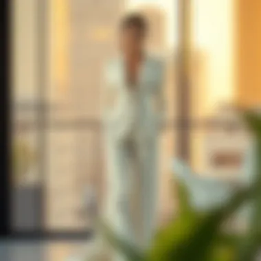 Stylish wedding pantsuit in a modern setting