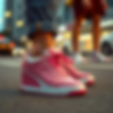 Styling Pink Sneaker Wedges Pink sneaker wedges paired with trendy outfits