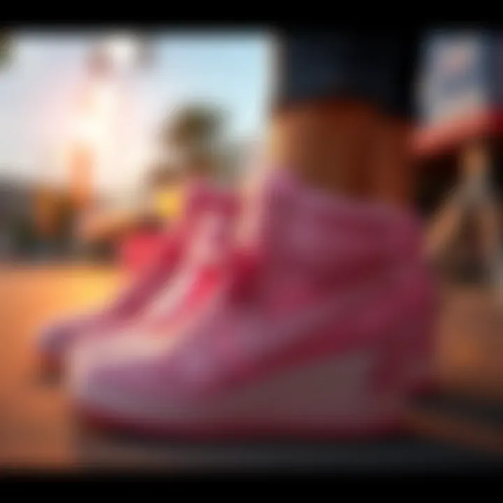 Diverse Designs of Pink Sneaker Wedges Variety of pink sneaker wedge designs