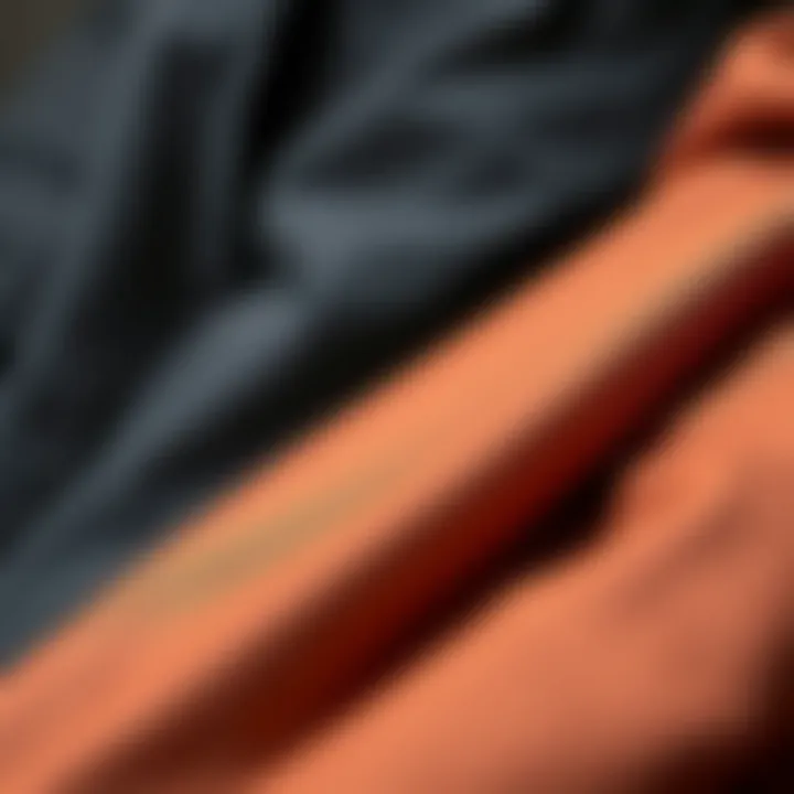 Close-up of luxurious fabric textures in dress pants