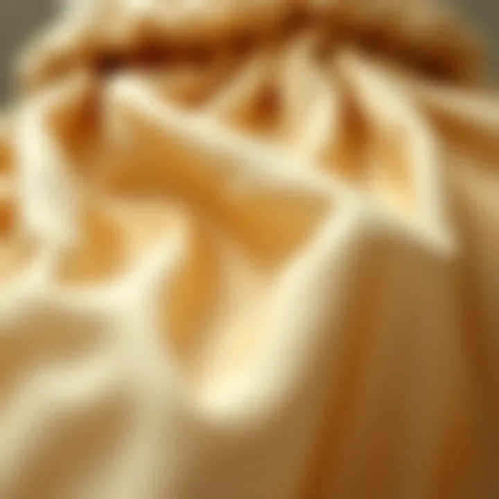 Close-up of sustainable fabric used in a two-piece skirt set