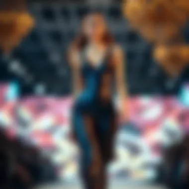 Runway Trends Featuring Jumpsuits Fashion-forward skin tight jumpsuit on a runway model