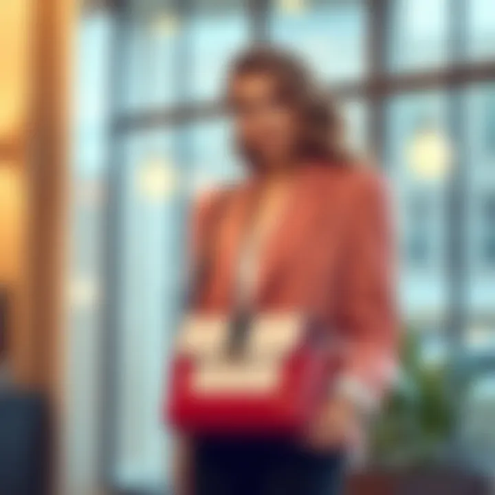 Color Block Bag with Elegant Outfit A color block crossbody bag paired with an elegant outfit in a chic setting.