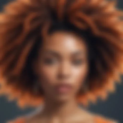 Close-up of vibrant springy afro twists showcasing rich texture