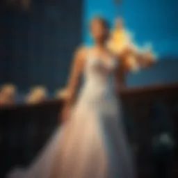 Elegant gown with intricate lace details