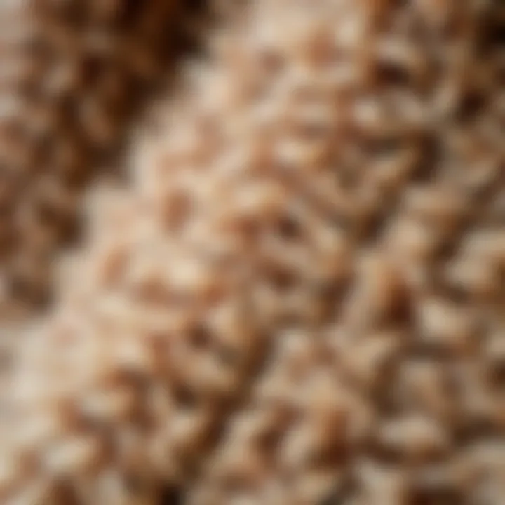 Close-up of a soft, luxurious fuzzy scarf showcasing intricate texture