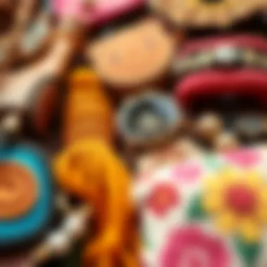 A vibrant assortment of accessories that defined the hippie movement