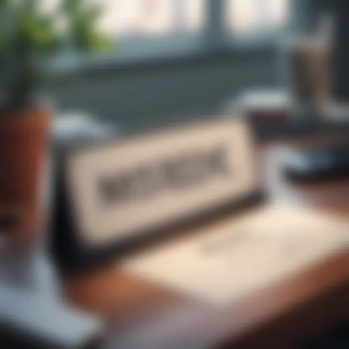 Close-up of a desk sign with a positive affirmation