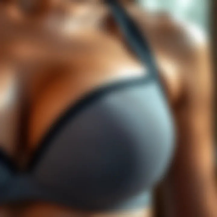 Breathable Materials of Longline Wireless Bras Close-up of breathable materials used in longline wireless bras