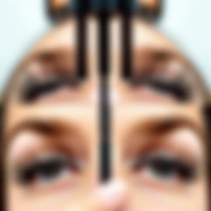Comparison of different lash types enhanced by micro wand mascara.