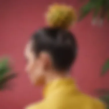 Stylish Pineapple Drawstring Ponytail Stylish pineapple drawstring ponytail on vibrant hair