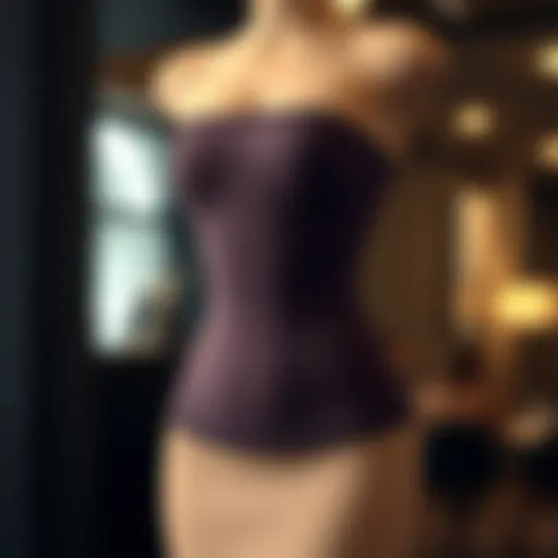 Elegant strapless dress body shaper showcasing modern design