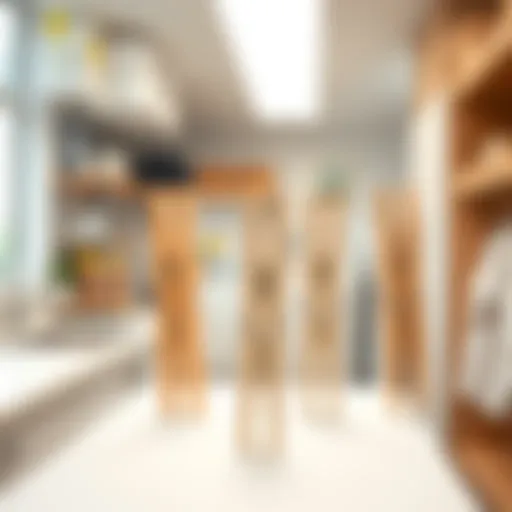 Aesthetic display of extra large clothespins in a modern laundry room