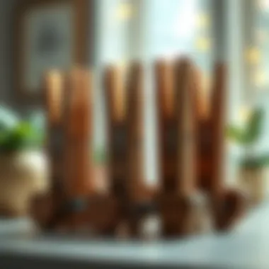 Creative DIY project using extra large clothespins for home decor