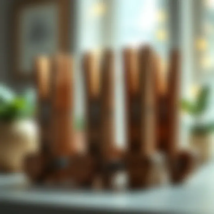 Creative DIY project using extra large clothespins for home decor