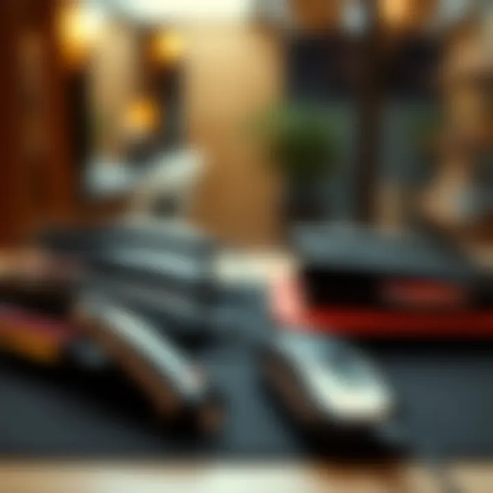 Variety of Designs A selection of various flat iron mat designs available in the market