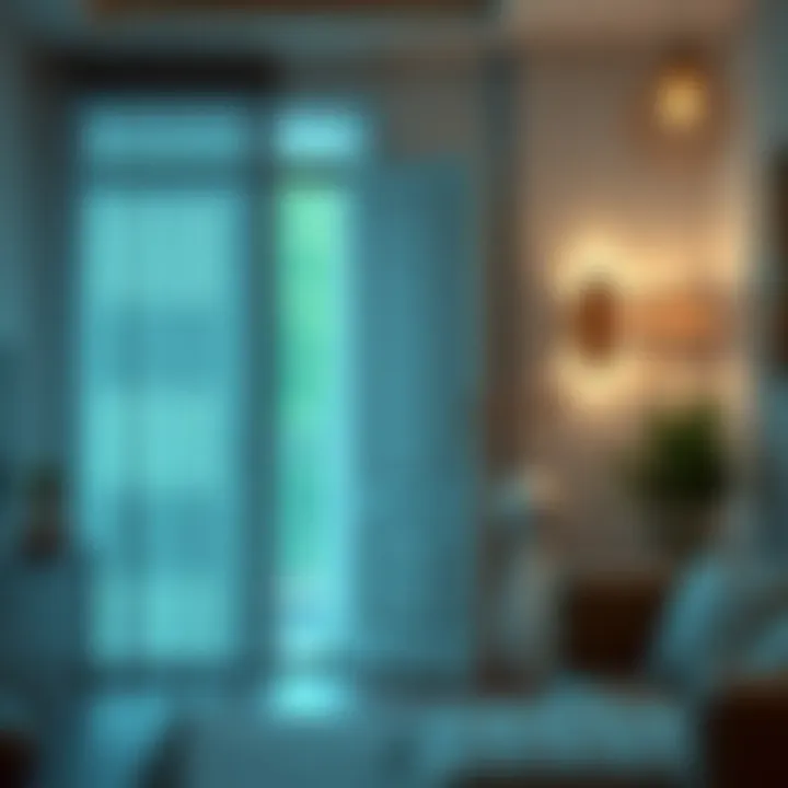 Stylish mesh net door curtains in a contemporary space illustrating aesthetic potential