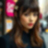 Chic hair clip bangs styled elegantly