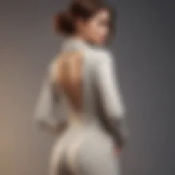 Stylish backless jumpsuit showcased on a mannequin