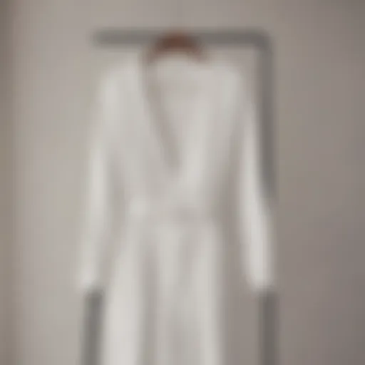 Elegant white jumpsuit displayed on a chic hanger against a minimalist backdrop