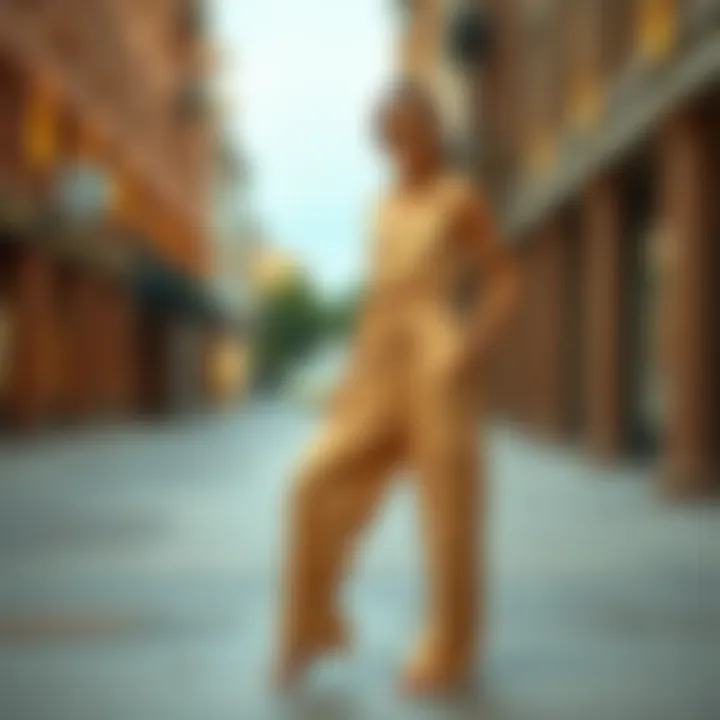 Stylish Jumpsuit Ensemble Fashionable styling options for wide leg jumpsuits