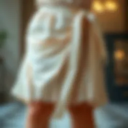 Elegant plus size ribbon skirt showcasing intricate detailing